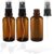 Oulesvte 3 pieces brown glass spray bottle, 50 ml spray bottle, small glass with funnel and dripper, refillable spray bottles, empty, atomiser portable, small spray bottle for family, gifts