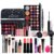 27 Stück Make Up Set, Schminkkoffer gefüllt, kinderschminke set mädchen, Lidschatten Makeup Paletten Mischen Matt und Schimmer mit Lipgloss