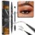 Eyebrow Pencil, Waterproof 2-in-1 Dual-Ended Microblading Eyebrow Pencil, Smudge-proof Eyebrow Pencil Can Easily Natural Eyebrow Colour