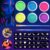 6 Color Neon Eyeliner Gesichts make up Bodypainting Farben Glow in The Dark Farbe Schwarzlicht Schminke Water Gels Liquid Eyeliner Körperfarbe Uv Bodypaint Masquerade Face and Body Makeup