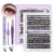 Lash Extension Set B&Q 280 PCS Wimpern Extensions Set 9-16MIX 40D Wimpernverlängerung Set Wimpern Set Lash Kleber Entferner und Applikatoren für Wimpernverlängerungs-Anfänger (Set-30D+40D,9-16MIX)