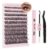 𝐏𝐑𝐎 DIY Wimpernverlängerung Kit, individuelle Wimpern Kit mit 200 Pcs 40D Cluster Wimpern Bindung und Siegel, Wimpern Applikator Einsteiger-Kit (40D DIY Lash Kit-A)